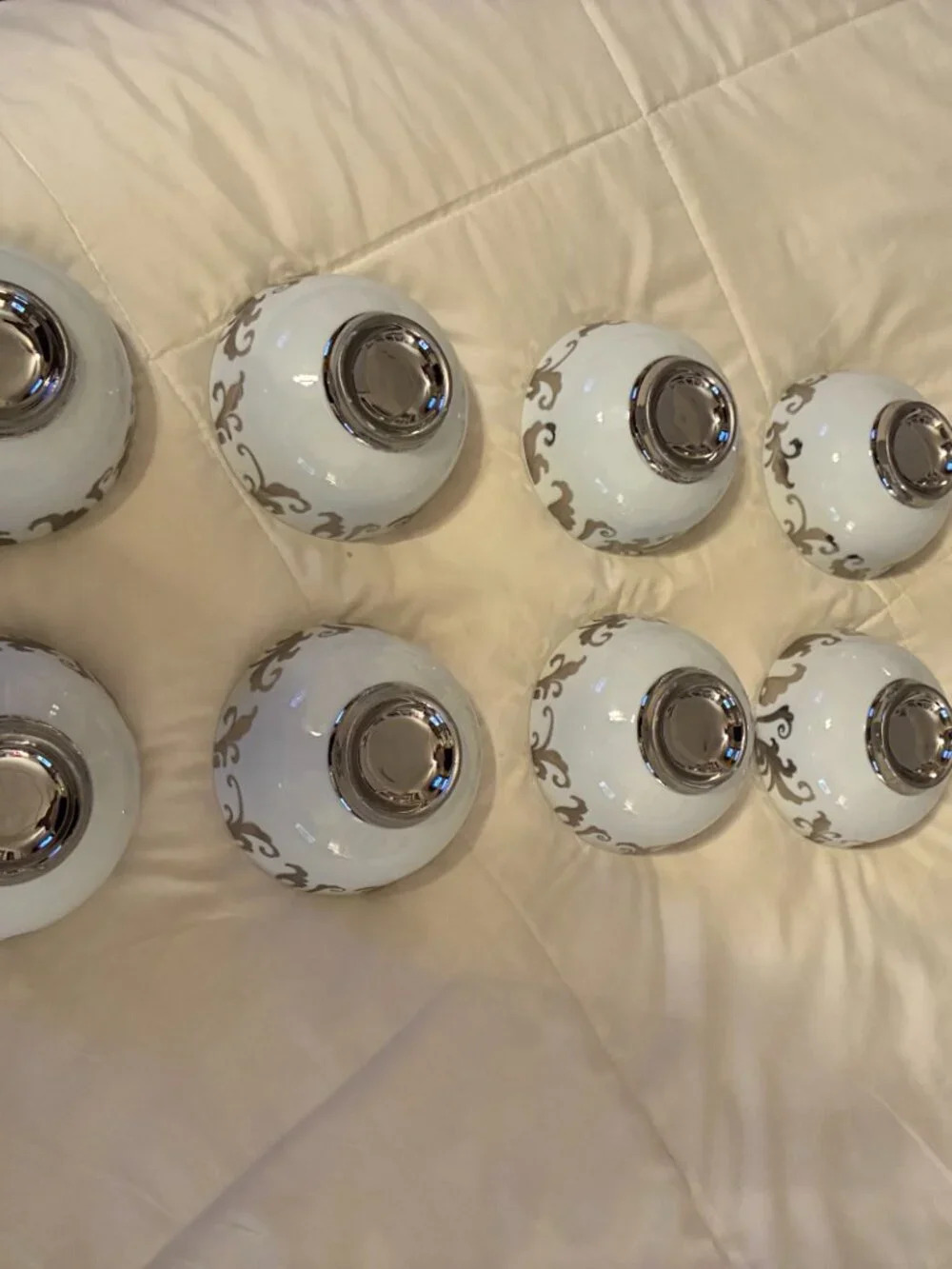8 Circa Lucas Bowls all fine quality porcelain with metallic accent.